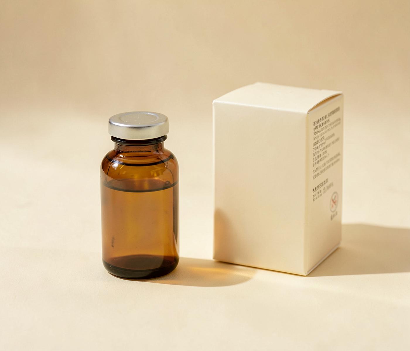 Clinical treatment supplies on a warm neutral surface